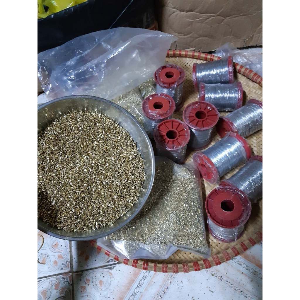 100g Khuy xỏ căng cầu - Khoen xuyên dây khung cầu ong mật - Ảnh 3