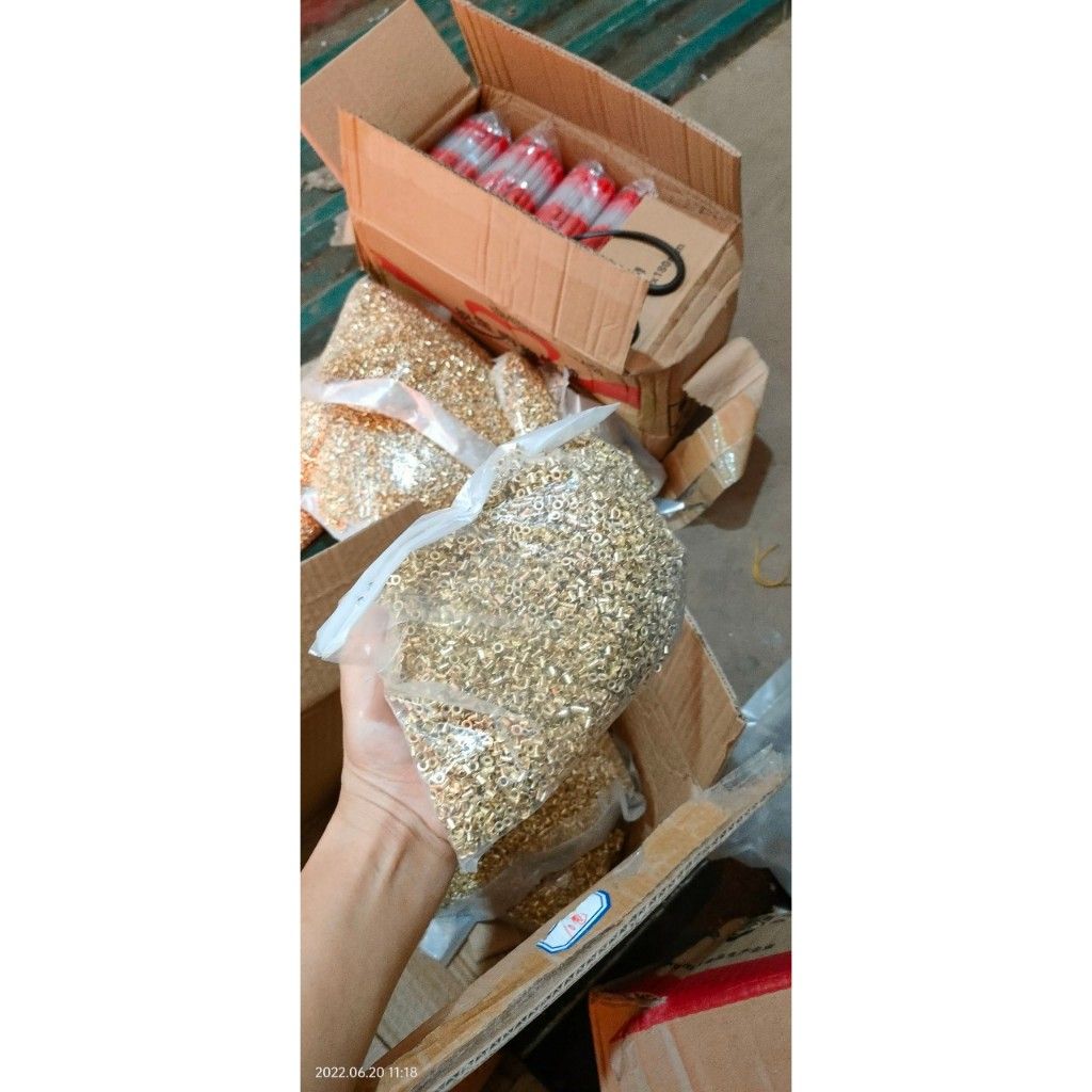 100g Khuy xỏ căng cầu - Khoen xuyên dây khung cầu ong mật - Ảnh 4