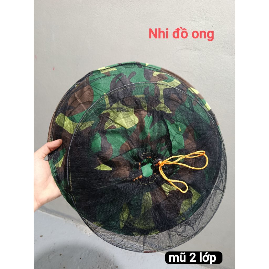 Mũ bảo hộ thăm ong 2 lớp,chống ong đốt,chống côn trùng - Ảnh 6
