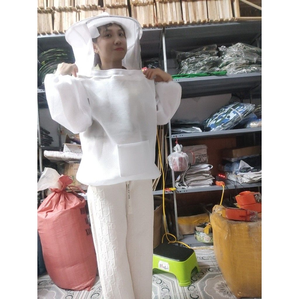Áo lưới 3 lớp thăm ong, bắt ong cao cấp - Ảnh 2